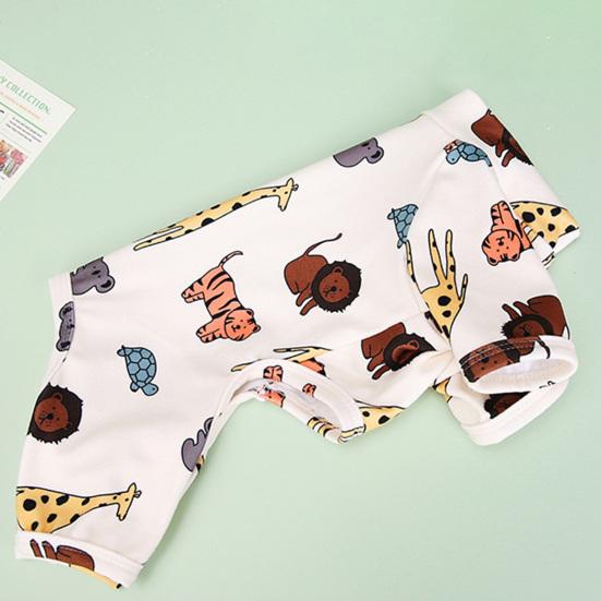 Yousheng Dog Romper Cartoon Animal Pattern Short Sleeve Fashion Spring Summer Pet Dog Jumpsuit for Indoor