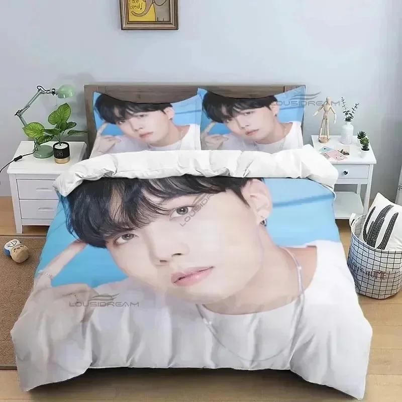 Luxuriöses Neues 3D-Druck Koreanisches Beliebtes Männliche Sängergruppe Bettwäscheset, Bettbezug Bettset Steppdeckenbezug King Queen Size Bettwäscheset