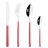 4pcs Pink Gold Dinnerware Set Stainless Steel Tableware Set Home Kitchen Eating Utensils Knife Fork Spoon Cutlery Set