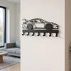 Functional Black Automotive Key Hooks Wall Mounting Easy Installation Car Key Holder Metal Metal Car Key Hooks Home Organization