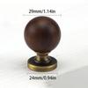 Brass Brass Cabinet Handles Walnut Vintage Design American Retro Knobs Wooden European Style Walnut Knobs Kitchen Cupboard