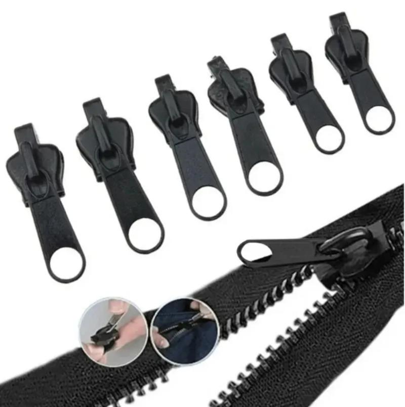 6Pcs Zipper Repair Kit Zipper Pull Replacement Slider Kit Zip Slider Teeth Rescue Instant Zipper for Jackets Coats Boots