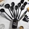 18PCS Non-Stick Silicone Kitchen Utensils Set Scald-proof Spatula and Spoon  Dormitory