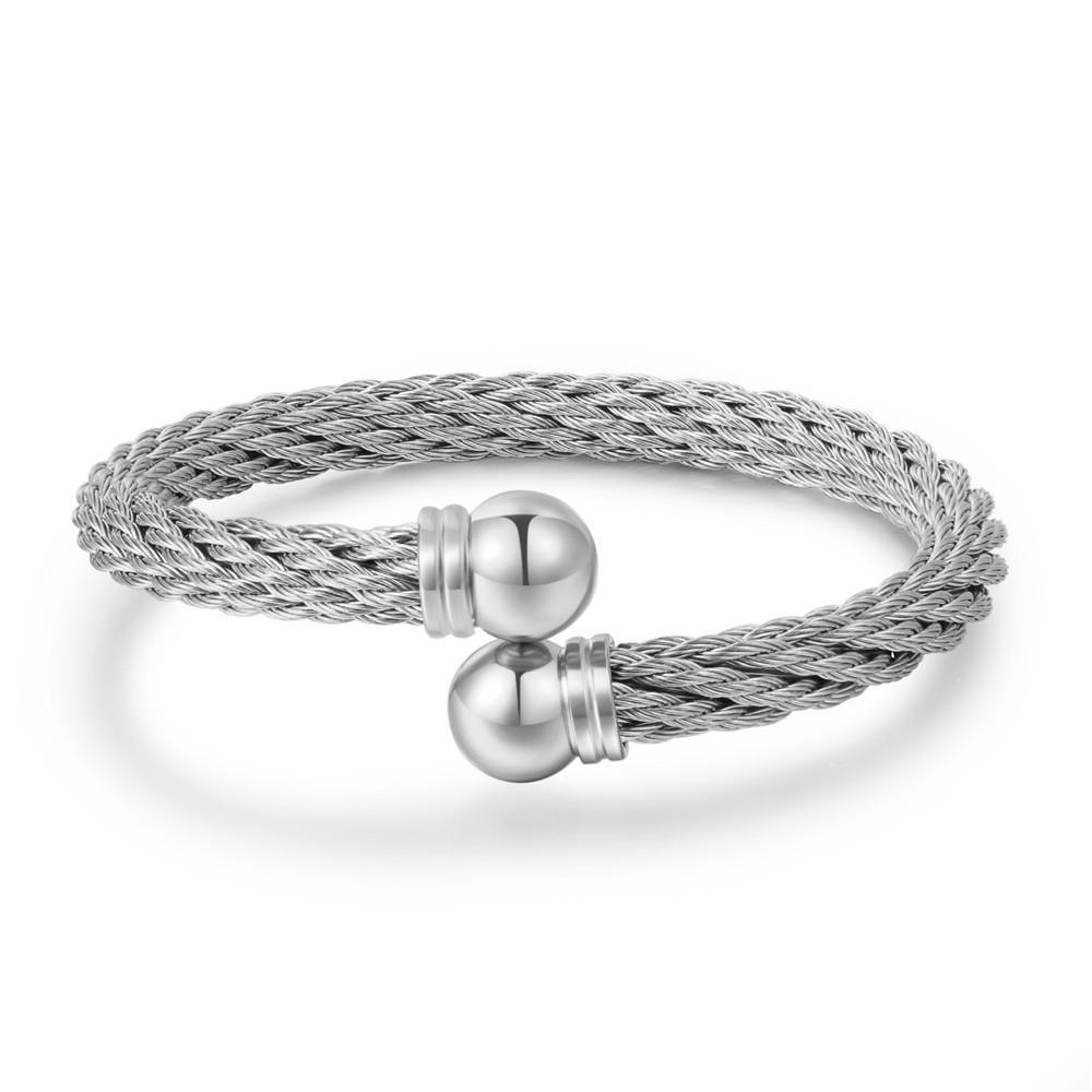 JYL TS Bracelet  Punk Open Steel Wire Design Fosters Courage & Vitality ZJ5673 винный