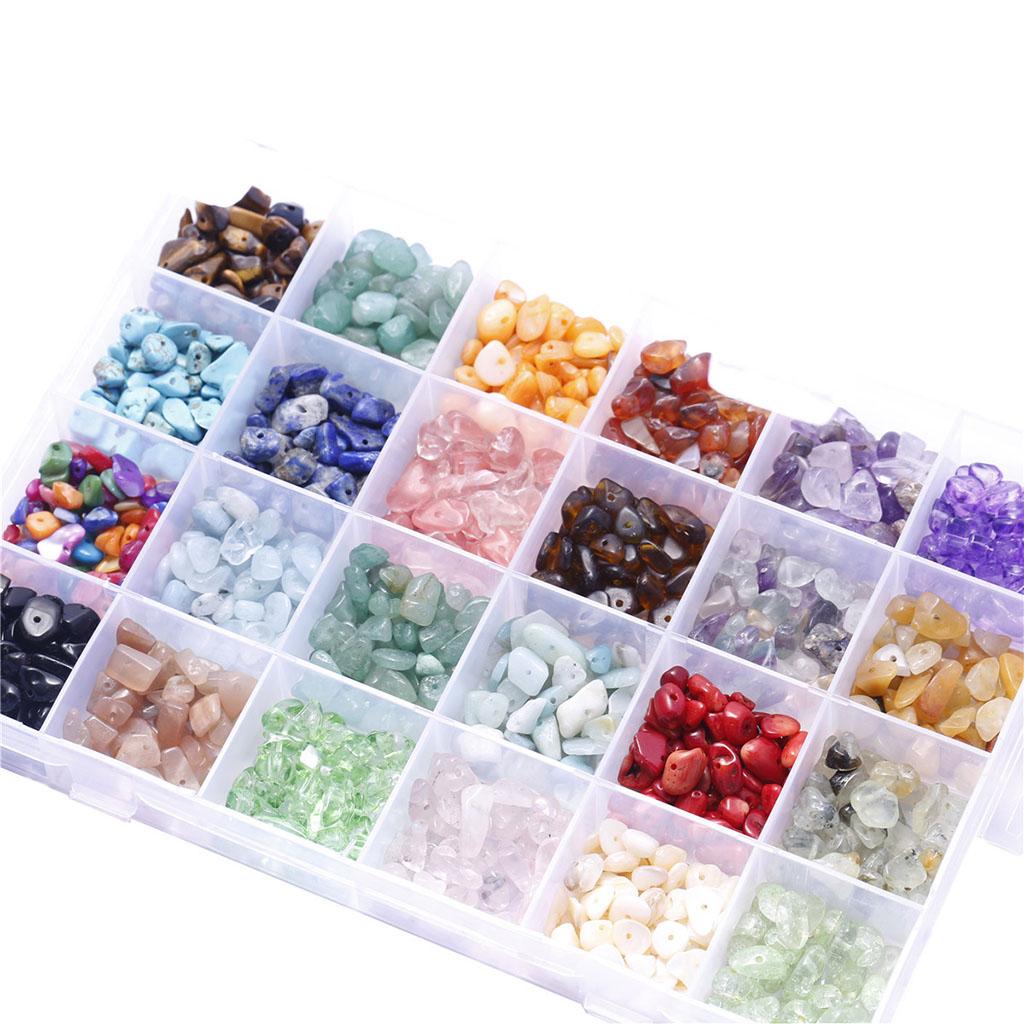 Stone Beads Gemstone Beads Kit Crushed Chunked Crystal Pieces Loose Beads