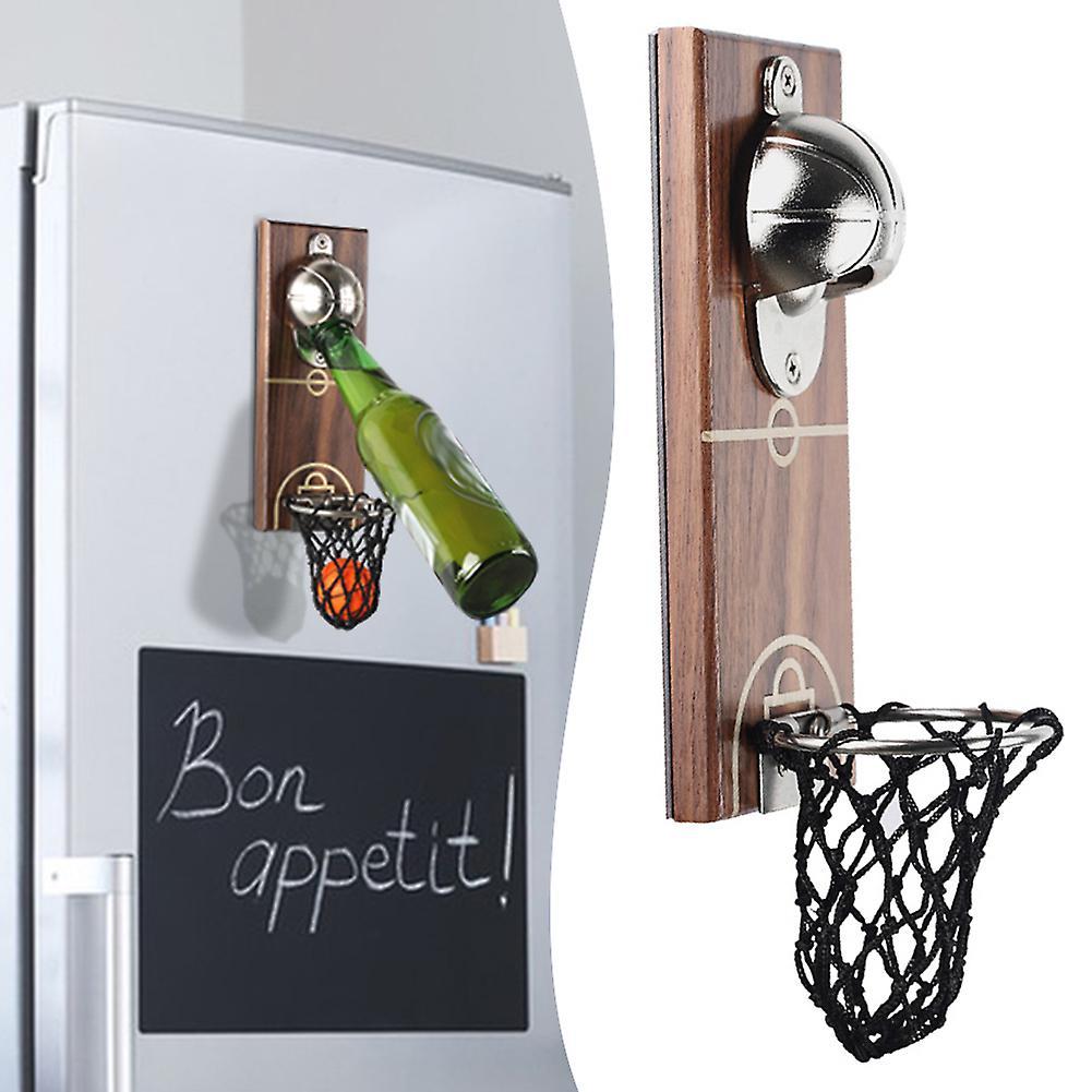 Wall Hanging Basketball Frame Beer Opener Personalized Magnetic Fridges Stickers for Home/Bar