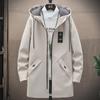 Spring & Autumn Youth Hooded Business Casual Men's Windbreaker Jacket