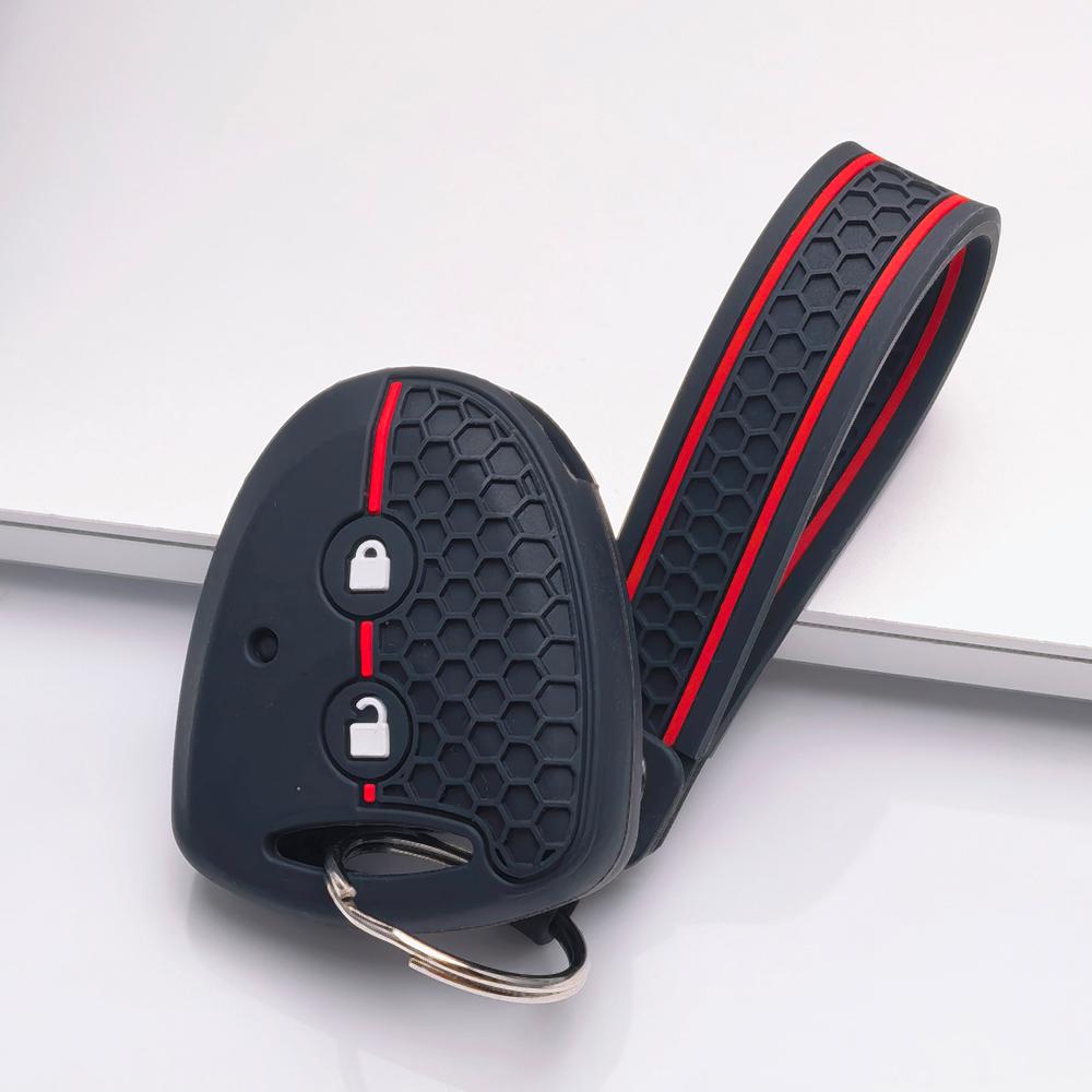 Key Shell Cover for Toyota Hilux Yaris Corolla Rav4 Vigo Vitz Echo Old with Keychain Anti-Scratch Guard Shockproof Protection Soft Grip Texture
