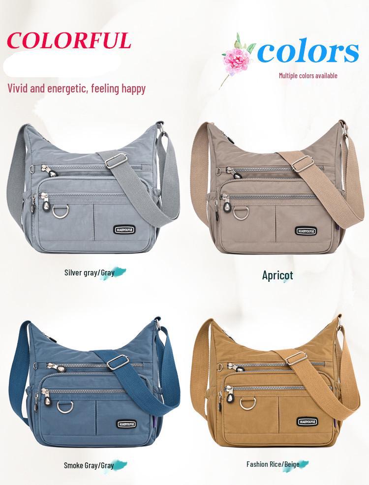 2024 Women's Waterproof Nylon Crossbody Bag: Lightweight, Large Capacity, Casual Korean Style