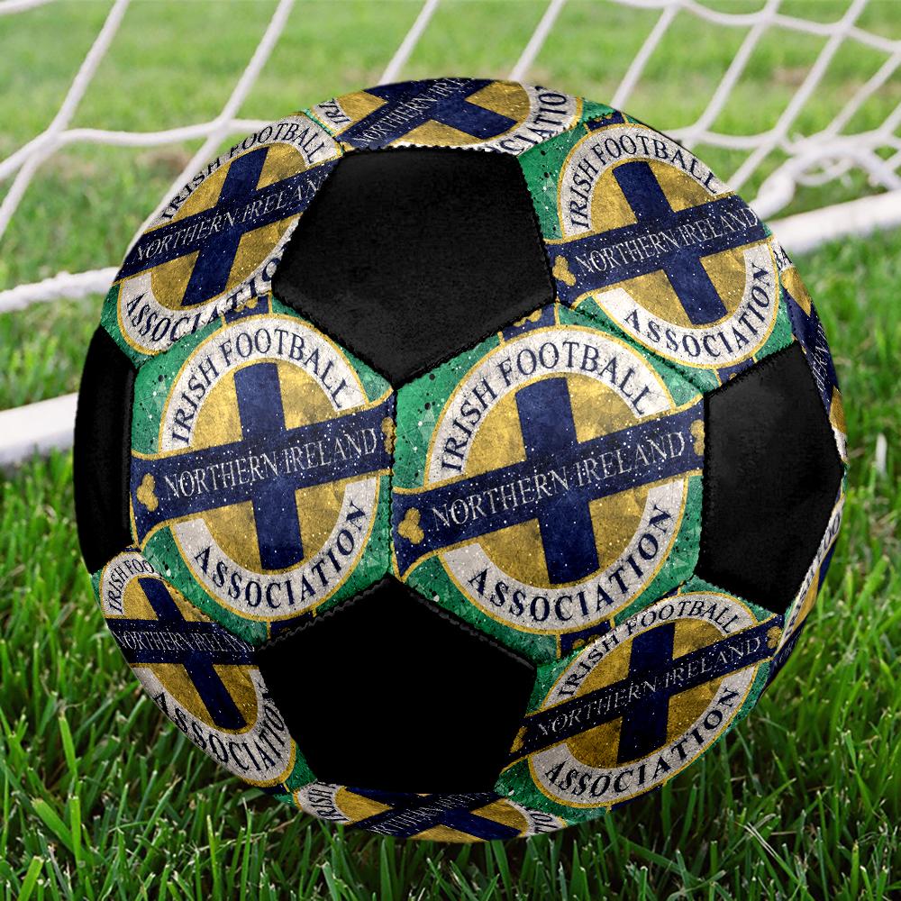 SIZE 5 Northern Ireland National Football Team Soccer Ball Colorful All Ages Machine Stitched PVC Competition Ready Durable High-Bounce