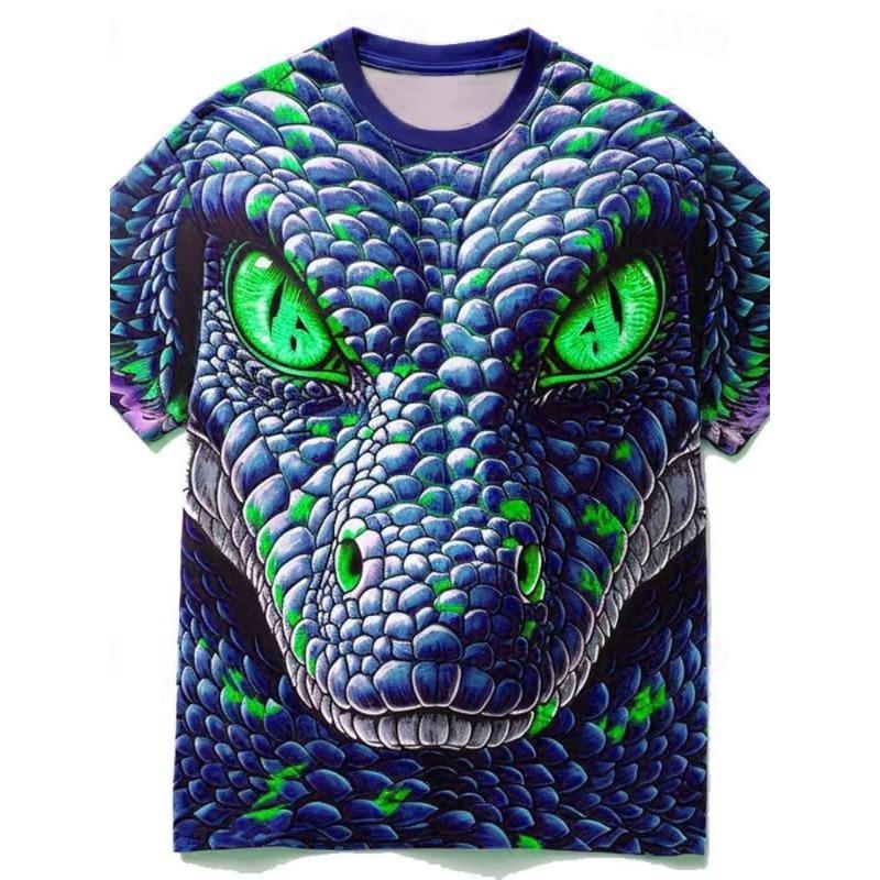 Summer Daily Casual Men's Loose-fitting Top 3D Wave Print Men's T-shirt Outdoor Seaside Men's Fashionable Short-sleeved Shirt