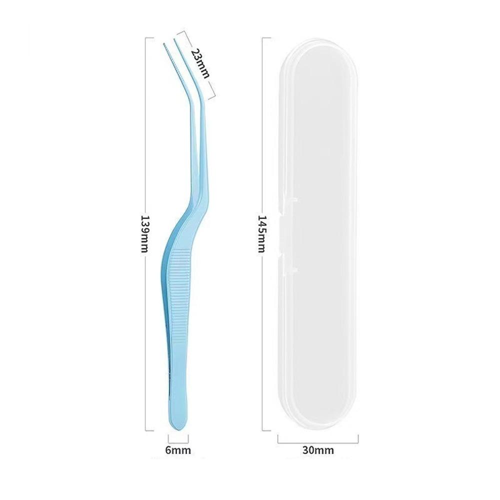 High Precision Bead Picking Tweezers Stainless Steel Curved Stickers Tweezers  Bead Crafting синий