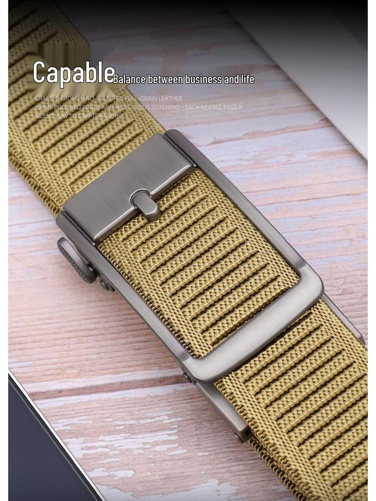 Men's Tactical Nylon Belt with High-Quality Alloy Buckle