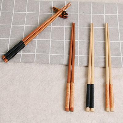 Japanese Natural Chestnut Wood Sushi Chopsticks Wooden Sushi Sticks Chinese Food Wooden Food Sticks Chinese Sticks To Eat KZ002