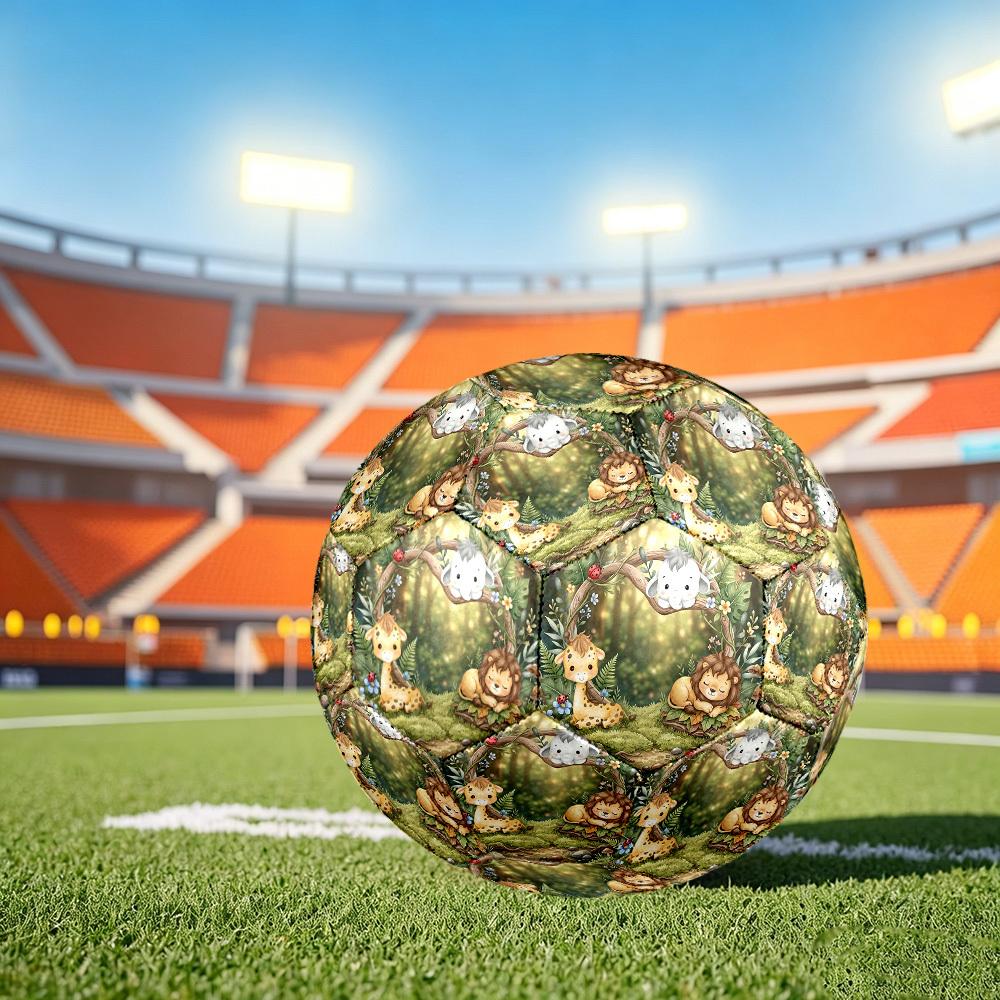 1pc Forest Friends Size 5 Soccer Ball Professional Match Training Football Indoor &Outdoor Sports Ball Training Ball Lightweight Durable y57 Size 5