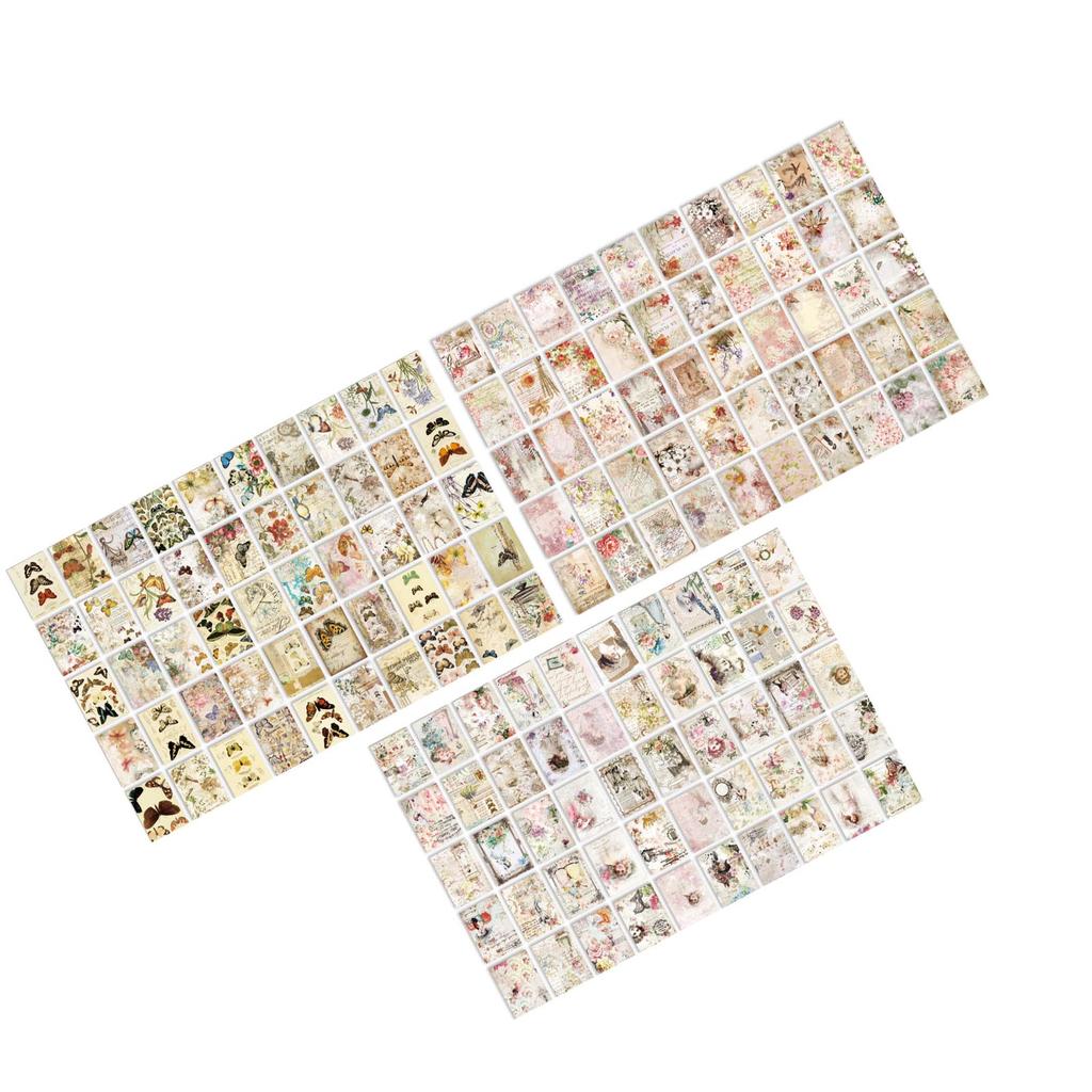 100 Sheets Vintage Scrapbook Paper Decorative Aesthetic Journaling Background Paper for DIY Planner