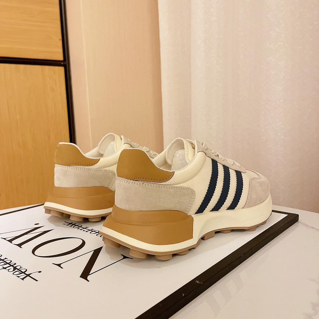 Red Retro Waffle Forrest Gump Shoes Women's  Spring New Casual All-match Heightening Sports Daddy Shoes