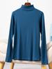 Long Sleeve Female Cold Basic Warm Shirt Bottom Shirt Large Size Heating Clothes In The Fall In The High Neck Inner Wear Padded Threaded T-shirt Tops