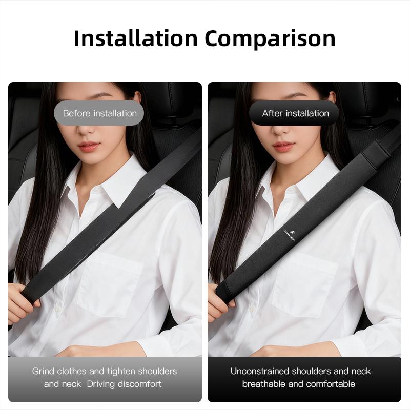 AJFJ2 2Pcs Car Seat Belt Shoulder Protection Set Interior Accessories For Citroen C6 C4 C3 C2 2CV VTS DS3 DS5 RD3 Cross Berlingo Xsara
