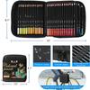 72 120 Colors Colored Oil Based Soft Core Drawing Pencil Set with Pencil Case Art Supplies Gift for Adults Beginners Artist