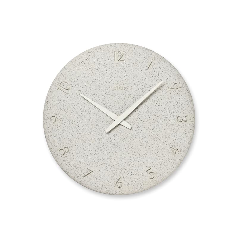 Lemnos Analog Diatomaceous Earth Wall Clock White WH (Washed Finish) NY23-06 белый