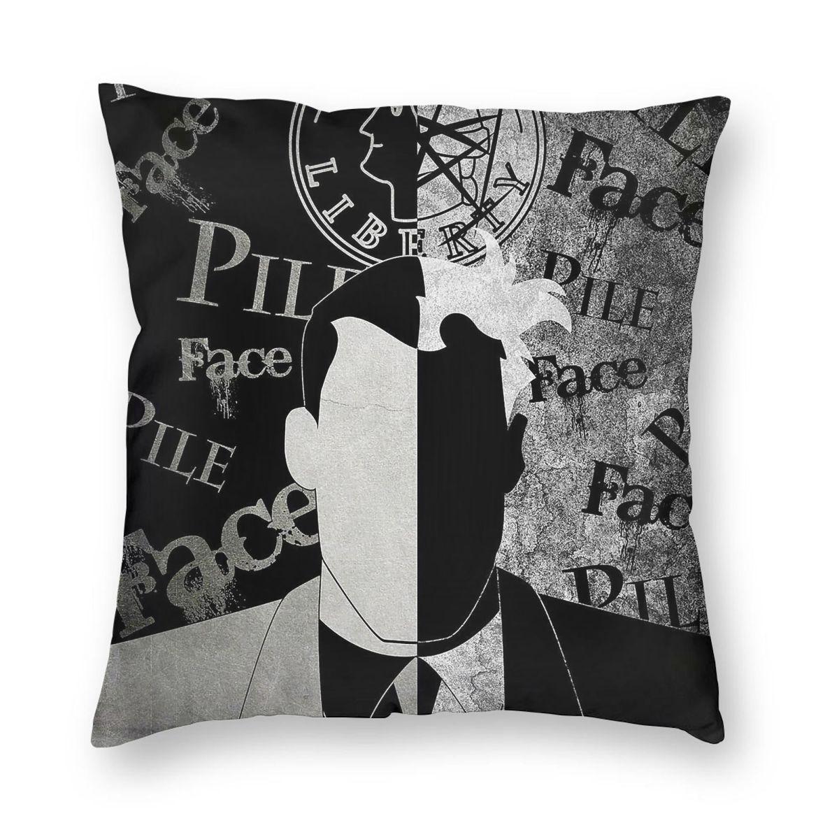 Harvey Dent Two Face Square Pillowcase Polyester Linen Velvet Printed Zip Decorative Pillow Case Home Cushion Case 30x30cm