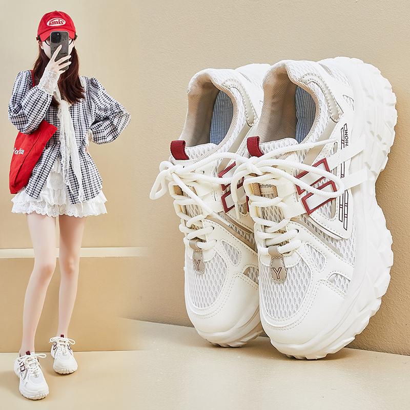 

Fashion Trendy Dad Oes Women s Casual Sport Oes Thi Bot Platform Slip-On Round Toe PU Leather Faionable Spring New Arrival 35 красный