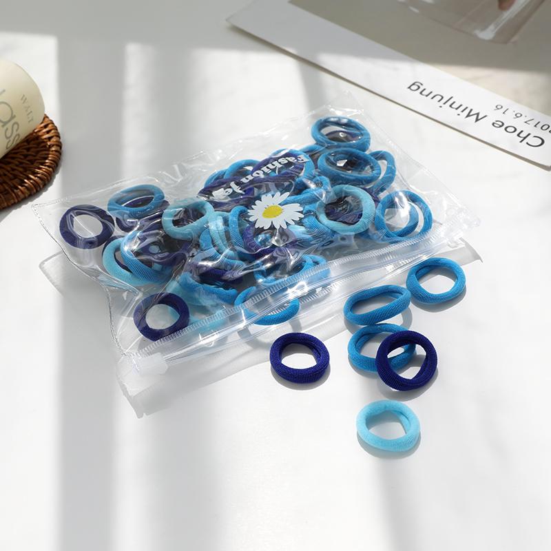 

50 шт./набор Конфетный цвет Детская резинка для большого пальца Корейская милая женская резинка для волос Аксессуары для волос