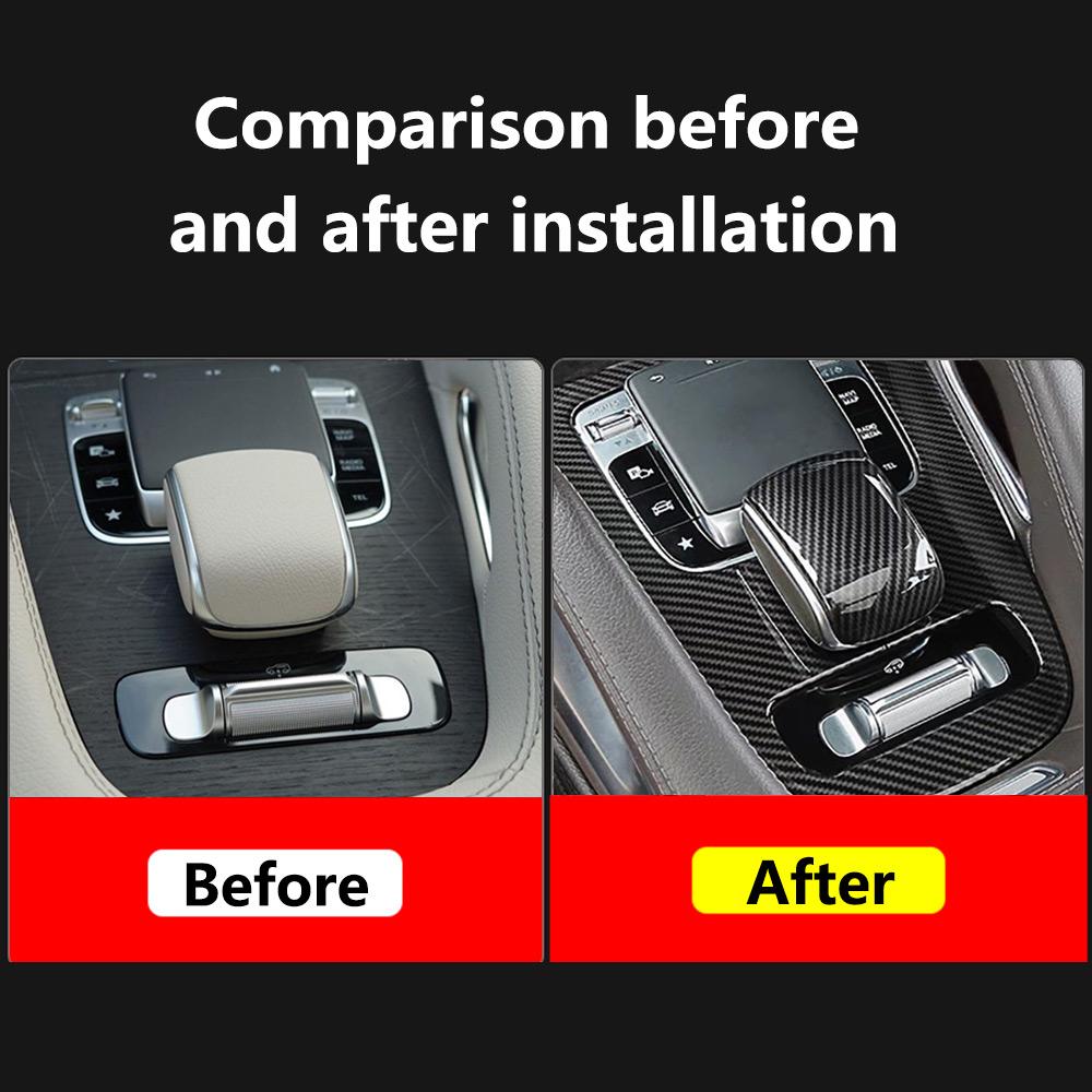 Kohlefaser Mittelkonsole Schalthebel Panel Abdeckung Für Mercedes Benz GLE W167 GLS450 X167 GLE C167 350 AMG 63 53 Dekoration Zierleiste