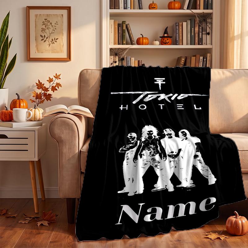Tokio Hotel Custom Flannel Blankets Soft Warm Cozy Throws for Home Decor Holiday Gifts