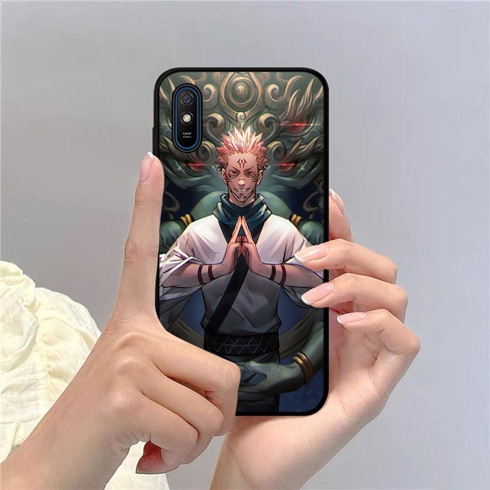 Jujutsu Kaisen Ryomen Sukuna Phone Case For Redmi 5 6 7 8 9 10 Plus Pro 6 7 8 9 A GO K20 K30 K40 Pro Plus F3 Fundas