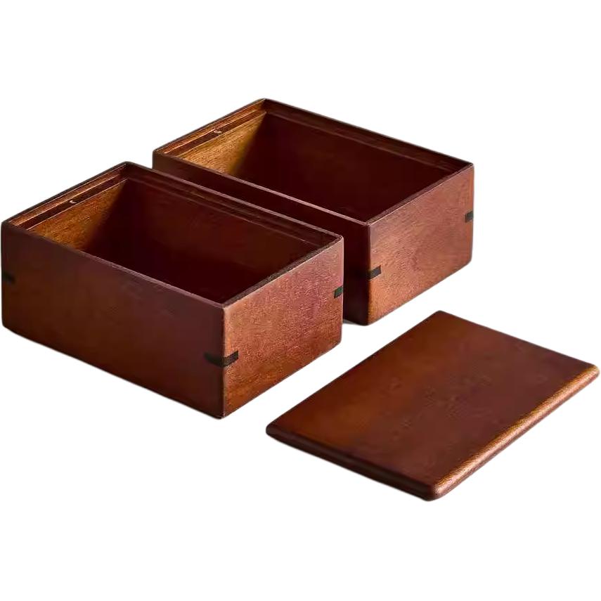 Zara home Wooden Jewelry Box with Lid Jewelry Organizer Brown 15*12*10cm with Compartment