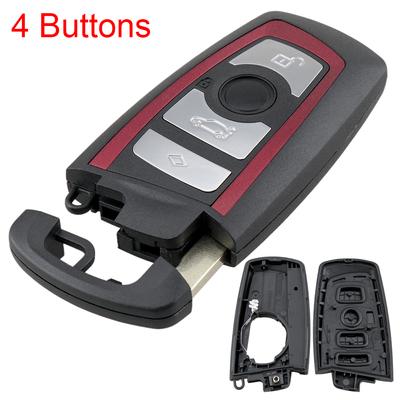 Guscio di ricambio per chiave smart a 4 pulsanti, cover per telecomando keyless con lama vergine non tagliata, adatto per BW F CAS4 Serie 5 Serie 7