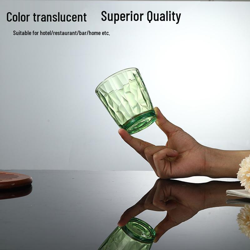 High-Value Drop-Resistant Diamond Acrylic Drinking Cup for Bar or Catering Use