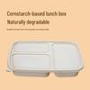 Eco-Friendly 3-Compartment Corn Starch Meal Boxes