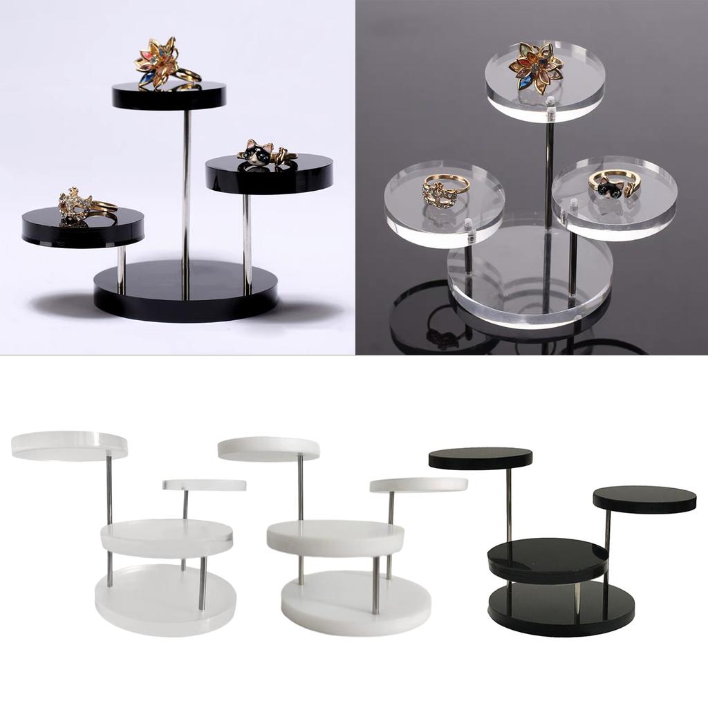 Stylish Jewelry Organizer Holder Acrylic Rings Display Stand Jewelry Storage Organizer for Rings Earrings Bracelets