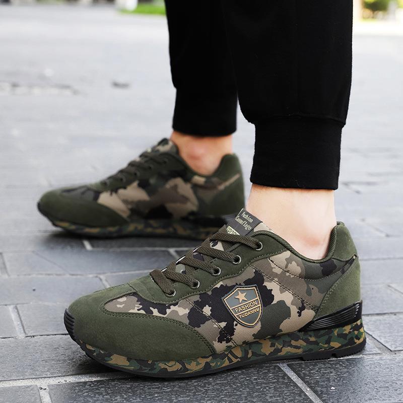 2020 autumn new camouflage running shoes men's military training outdoor marathon training shoes student sports couple shoes