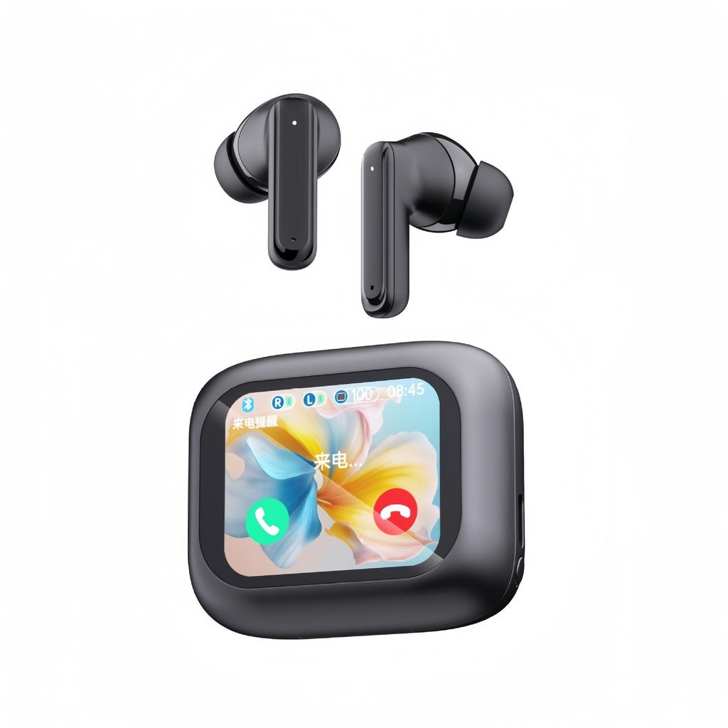 Touch Screen Noise Cancelling Bluetooth 5.4 Headset for Travel & Work