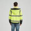 Wasserdichte 300D Oxford Sicherheits-Bomberjacke für Herren Mit Reflektierenden Streifen Hohe Sichtbarkeit Herbst Winter Mantel Mit Kapuze Outdoor Arbeits-Bomberjacken für Herren