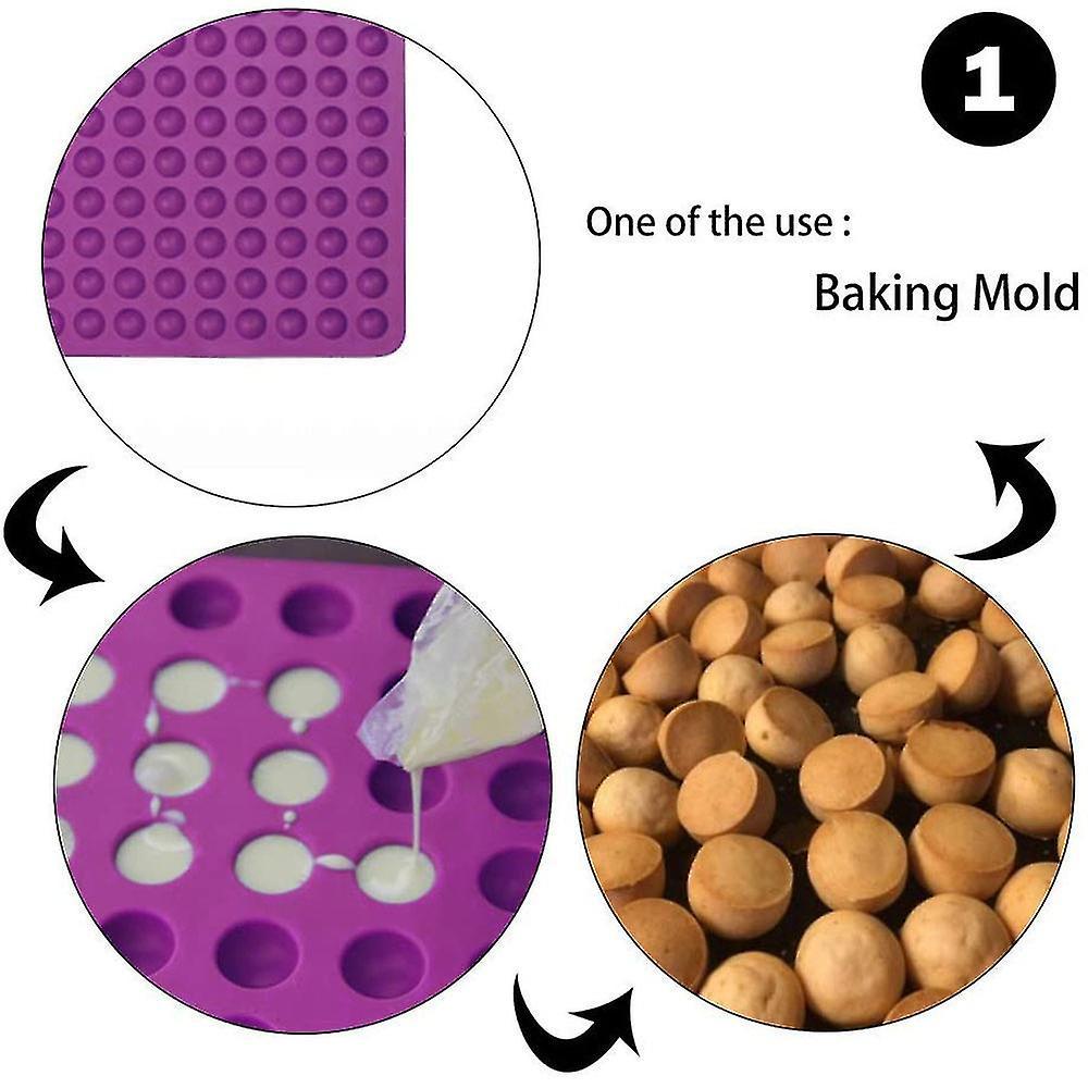 1.2cm Round Ball Barbecue Mat High Temperature Resistant Silicone Oil Drain Mat Placemat Can Be Used As Small Round Ball Cookie Mold