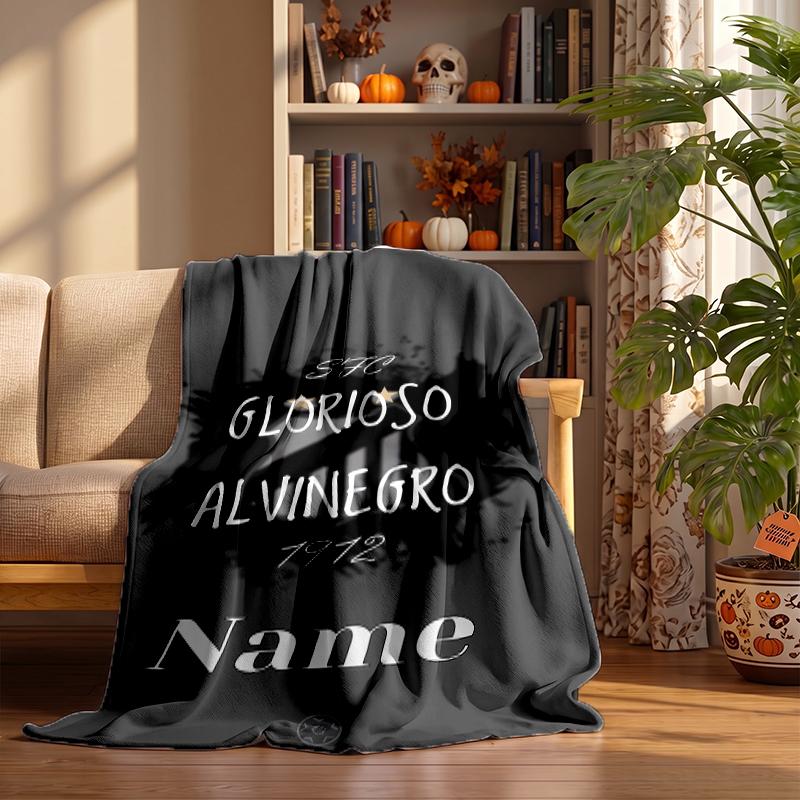 SANTOS Custom Flannel Blankets Soft Warm Cozy Throws for Home Decor Holiday Gifts