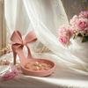 1 High Heel Shoe And Jewelry Rack | Ring Rack And Display Tray, Pink Desktop Storage Box,Jewelry Storage, Decorative Tray