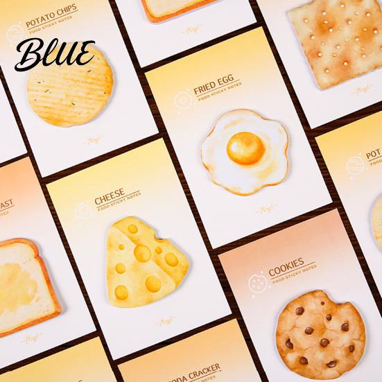 Study Desk Accessories Stick Note Pads Funny Toast Bread Cookie Cheese Design Cute Notepad 30 Peel Off Notes Sheets/Pad Self Memo Pad for