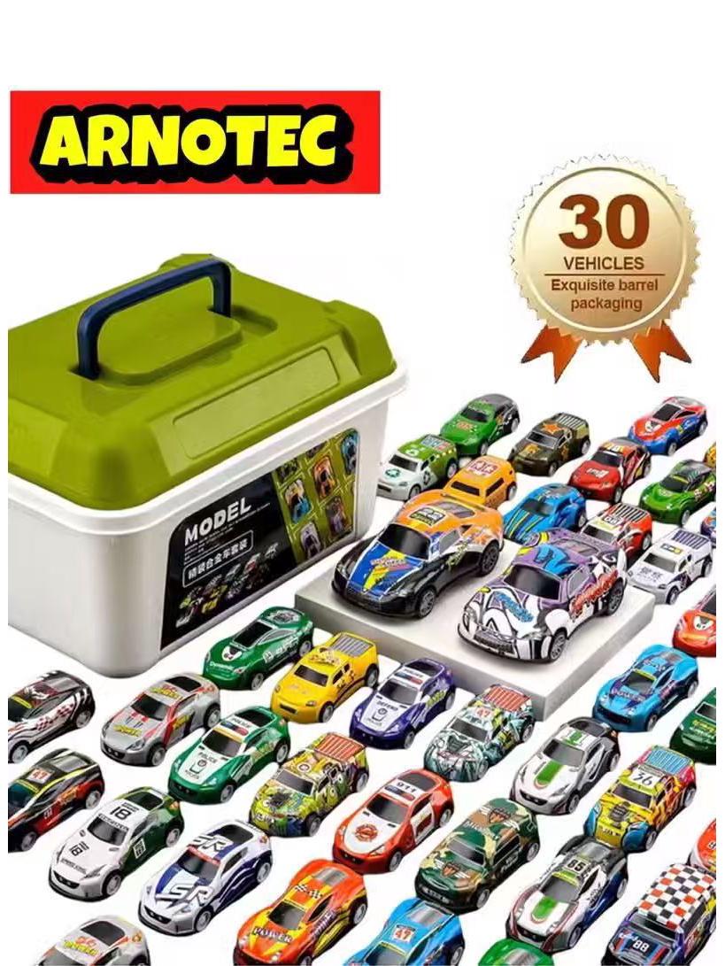 Alloy Toy Car for Boys Ages 2-3: Mini Pull-Back Inertial Racing Model