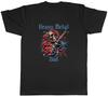 Heavy Metal Dad Metal Music Skull Roses Guitar Mens T-Shirt Tee Gift Top