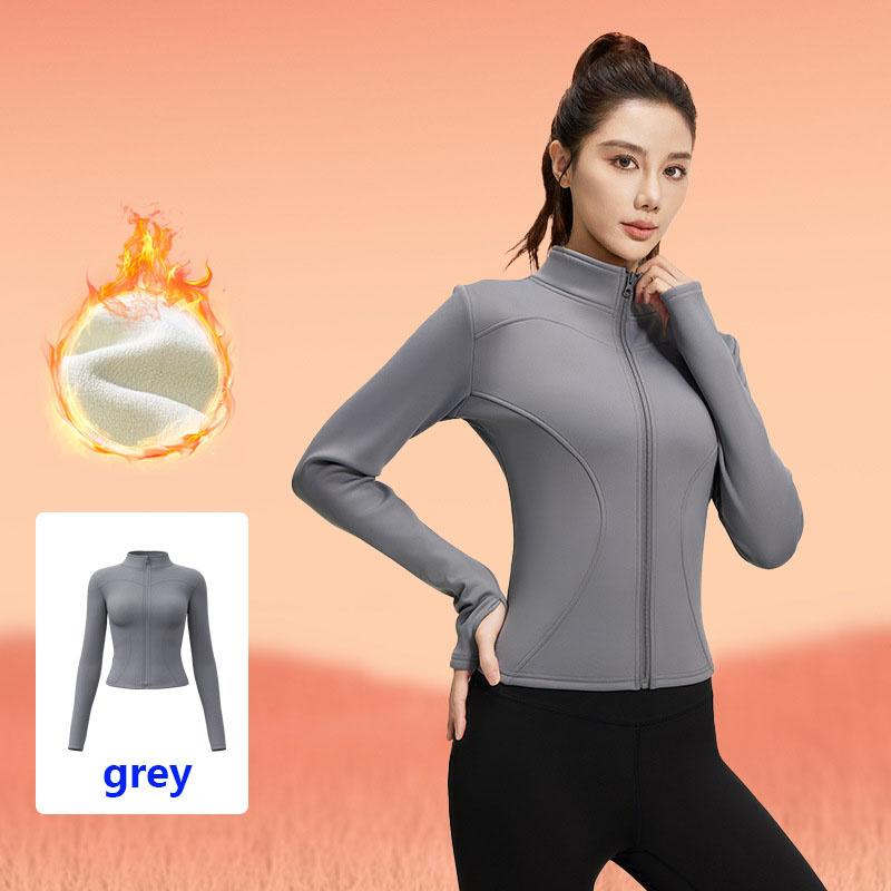 New Women's Yoga Tops for Autumn and Winter  Fitness Tops for Ladies Slimming Running Jackets Thickened Thermal Yoga Wear