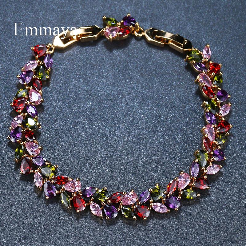 Fashion Colorful Zircon Bracelet Series for Women, Micro Paved Zircon Luxury Jewelry