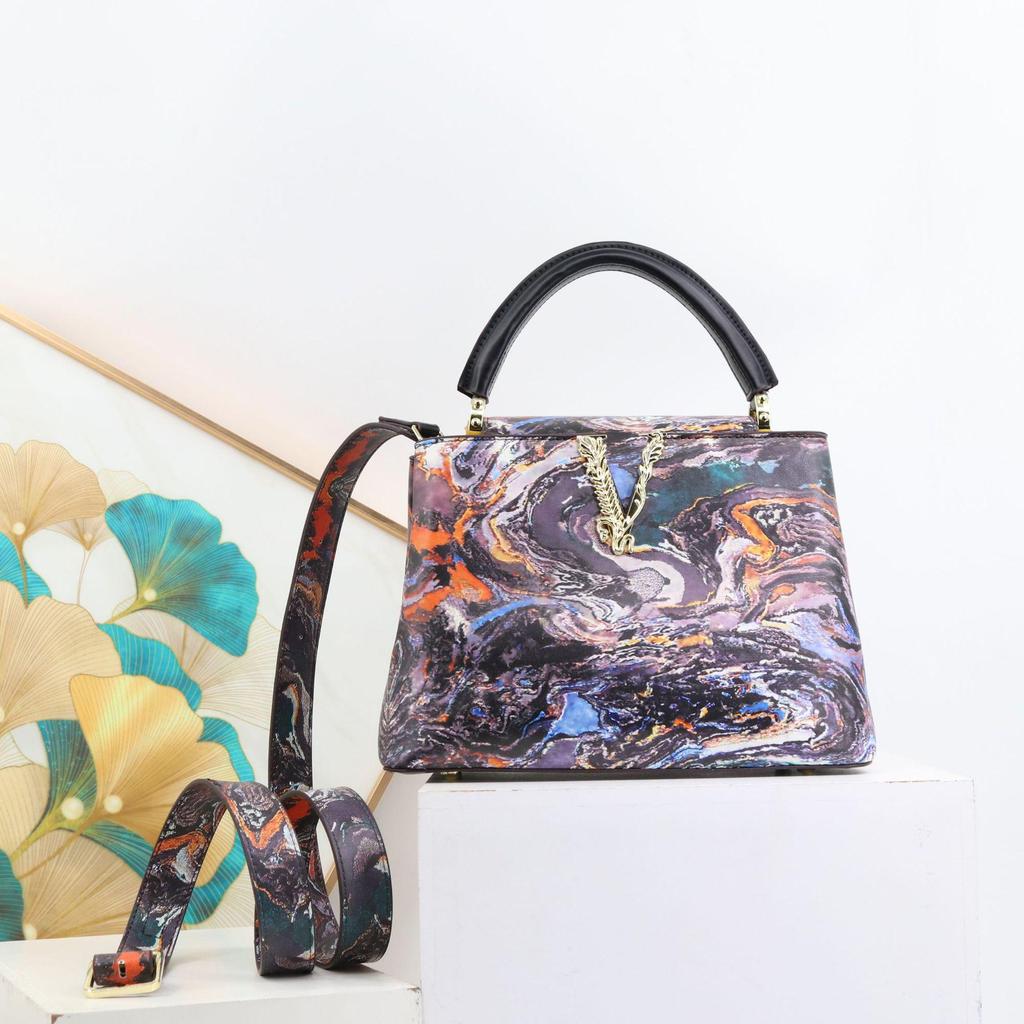 Women's Cross-Border Printed Handbag - European and American Style