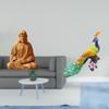 Sacred Heart Jesus Figurine And Peacock Statue Decorative Collectible for Home Office Garden Hallway