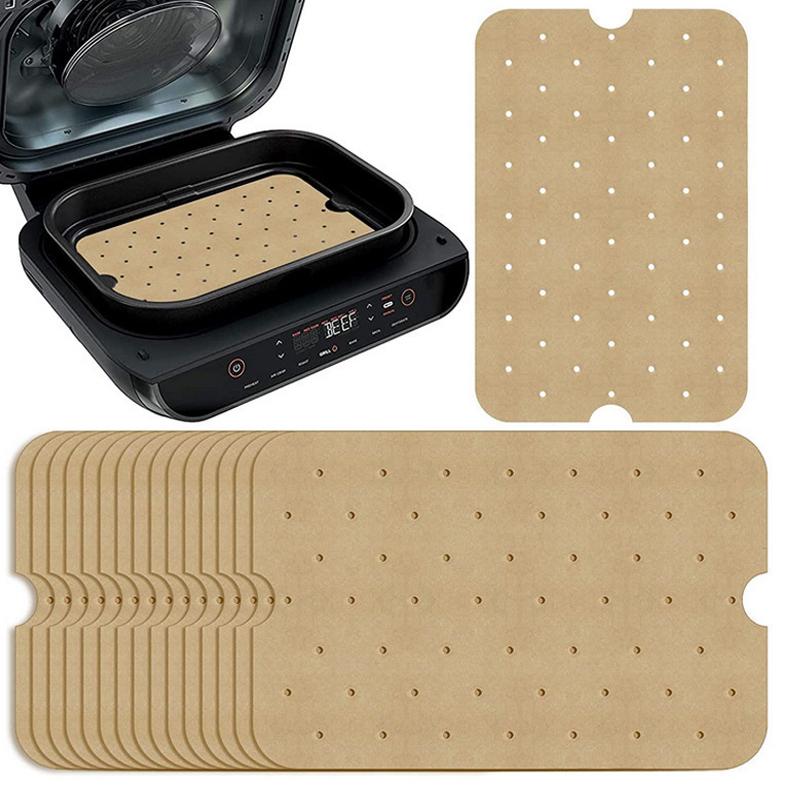 100Pcs Air Fryer Paper Disposable Non-Stick Kitchen Baking Oil-Proof Paper Micro-Wave Barbecue Oven Fryer Papers Steamer Paper